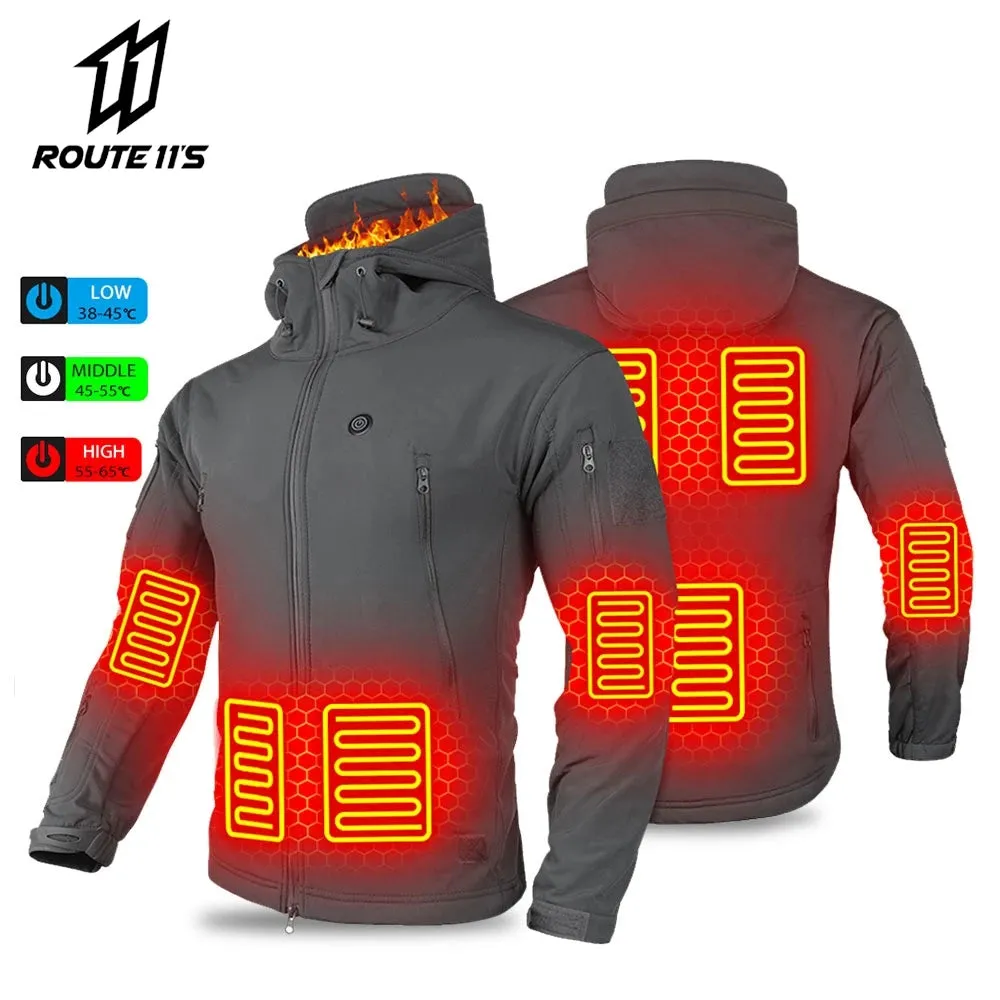 1 - AC - Heated Winter Jacket: USB-powered warmth for camping, skiing, and motorcycle riding