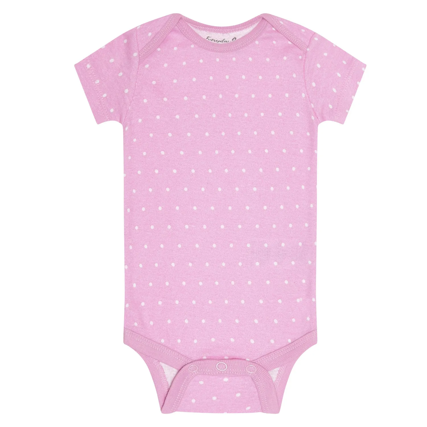 7 Pack Pink Short Sleeve Baby Bodysuits for Girls