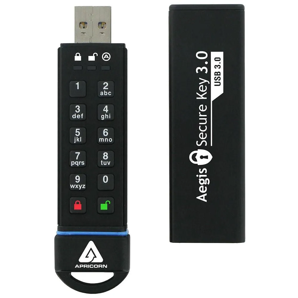 Apricorn Aegis Secure Key 3.0 - Usb Flash Drive - 120 Gb