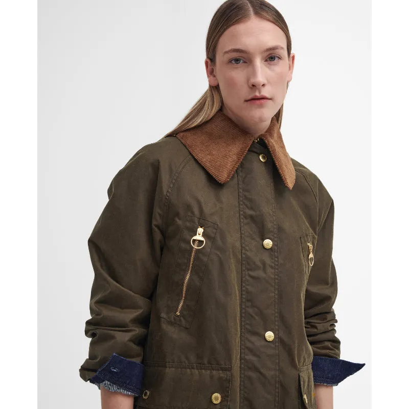 Barbour Ebberston Wax Ladies Jacket - Beech/Classic