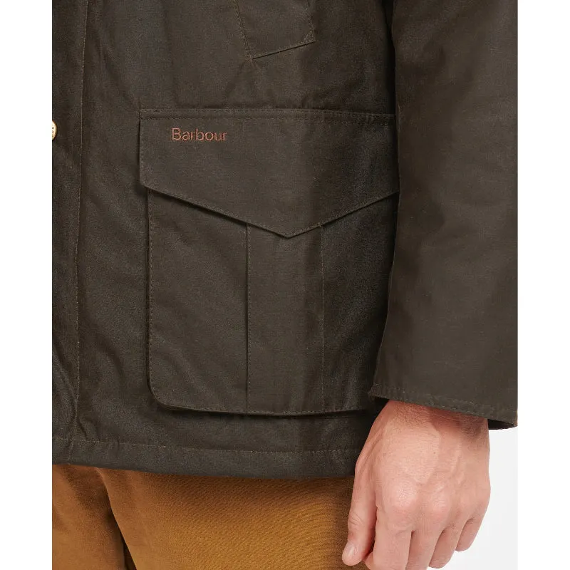 Barbour Hereford Mens Wax Jacket - Olive