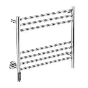 Bathroom Butler Natural 7 Bar Straight TDC Heated Towel Rail 650mm