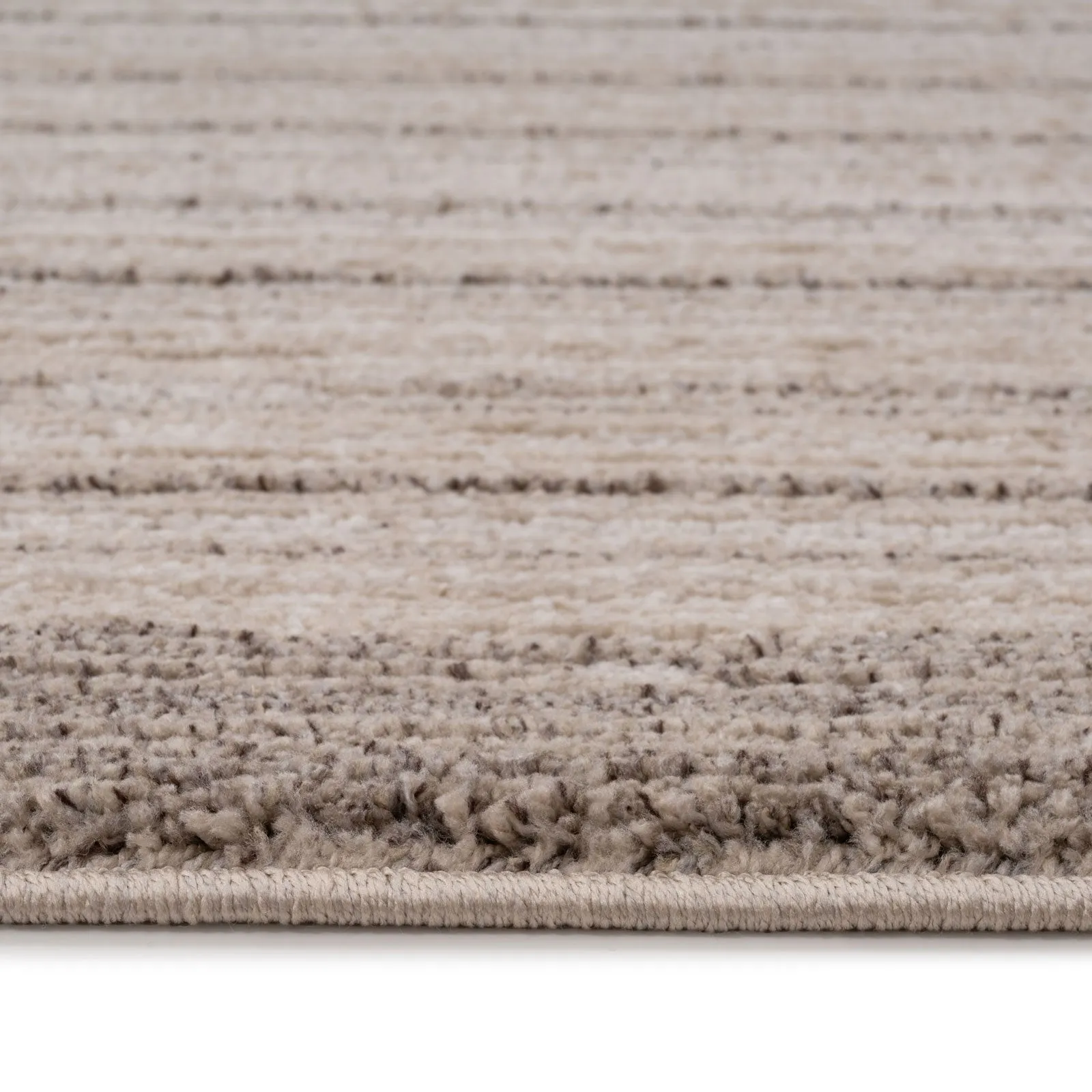 Beige Linear Bordered Area Rug - Rin