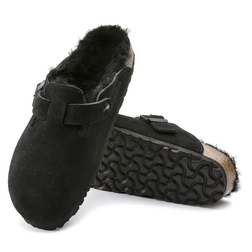 Birkenstock Boston Shearling Suede in Black