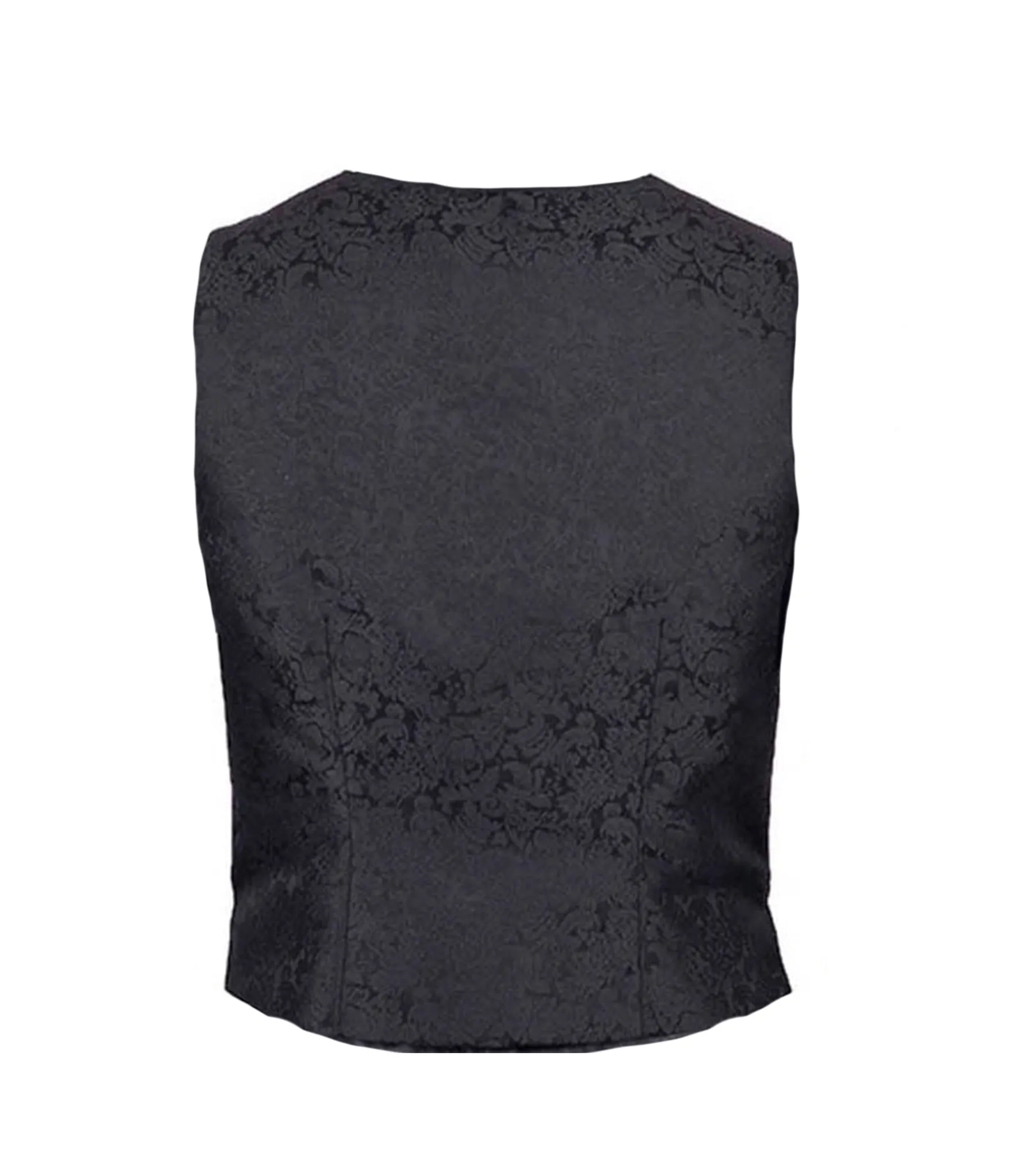 Black Brocade Men's Waist Coat