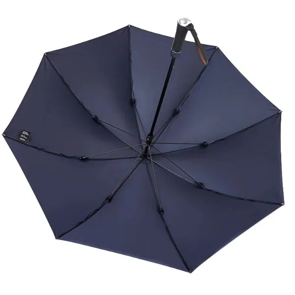 Blue Long Windproof Umbrella