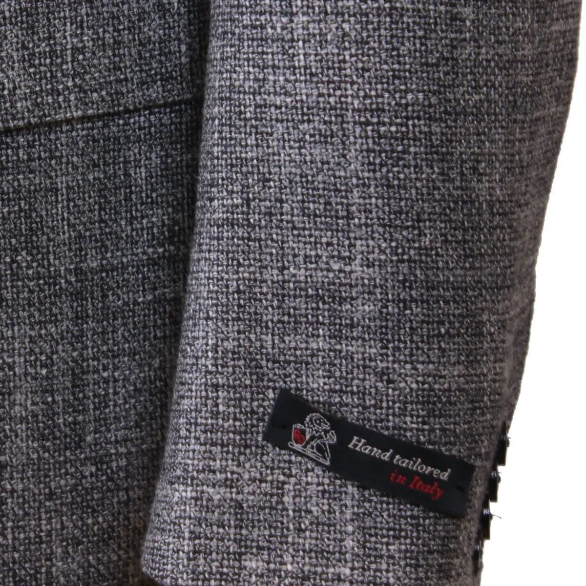 Charcoal Wool, Linen, & Sisal Weave Jacket