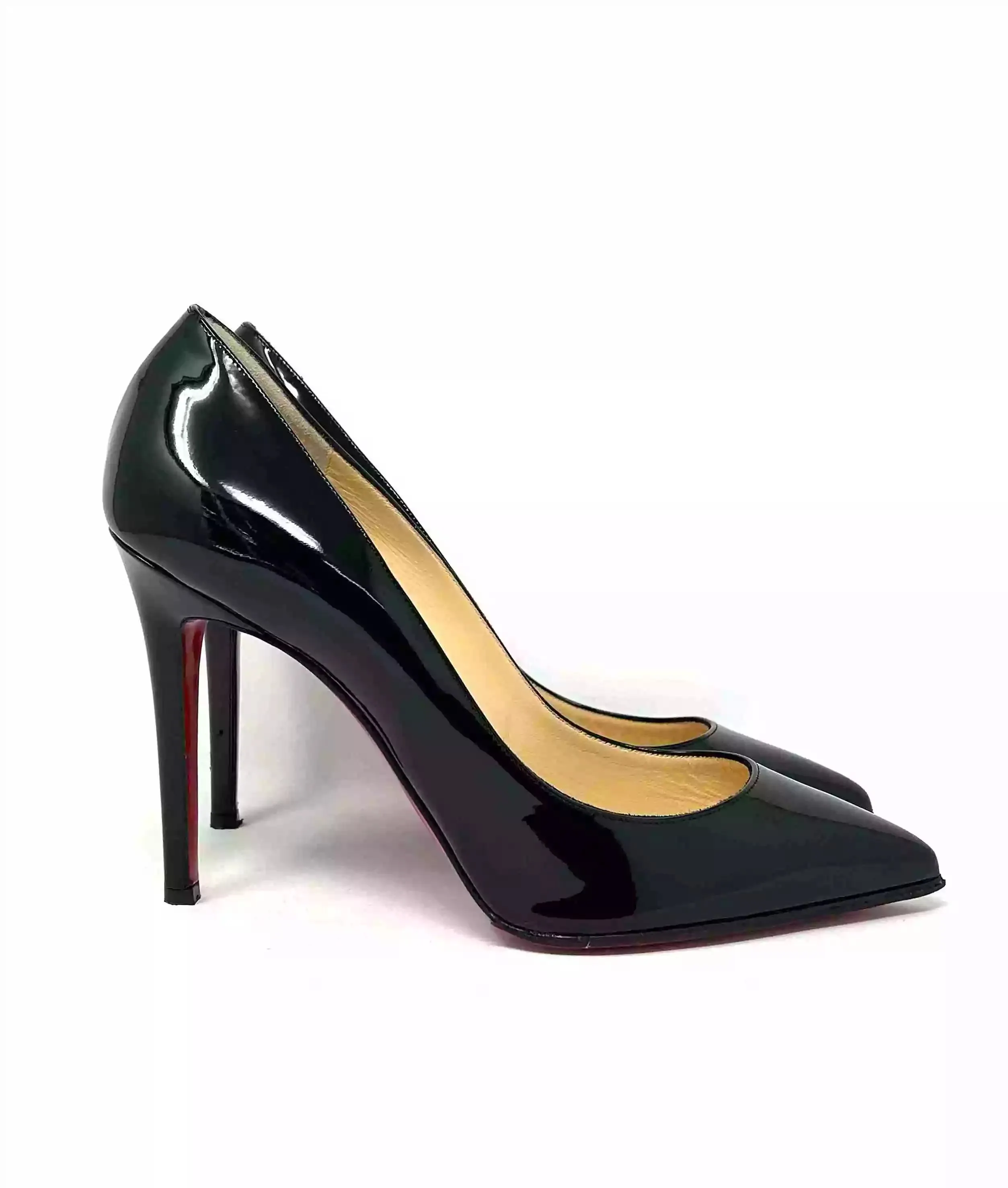 Christian Louboutin Pigalle 100 Black Patent Leather Pump Heels 40 UK 7