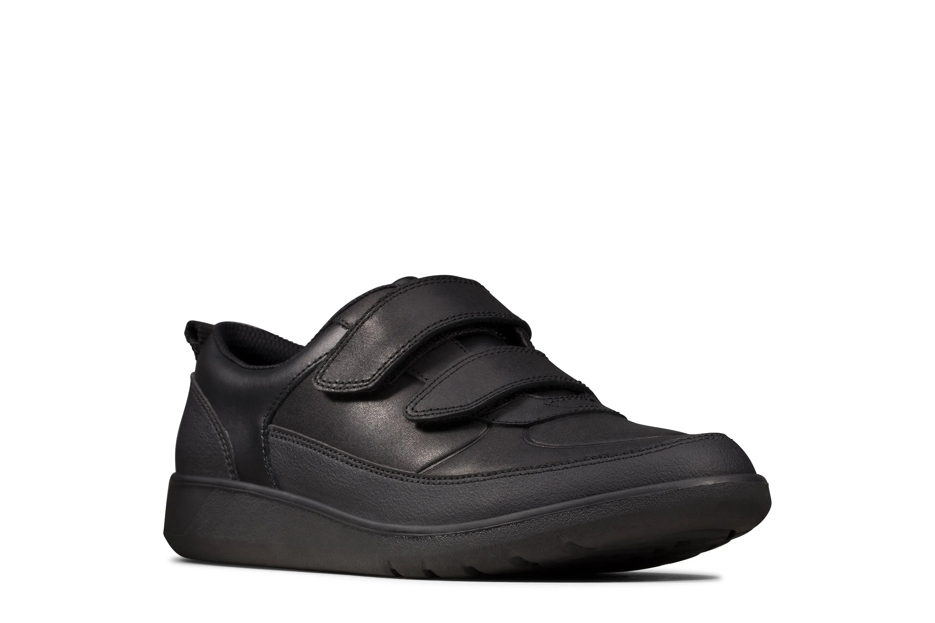 Clarks Scape Flare Black Leather - Wide Width