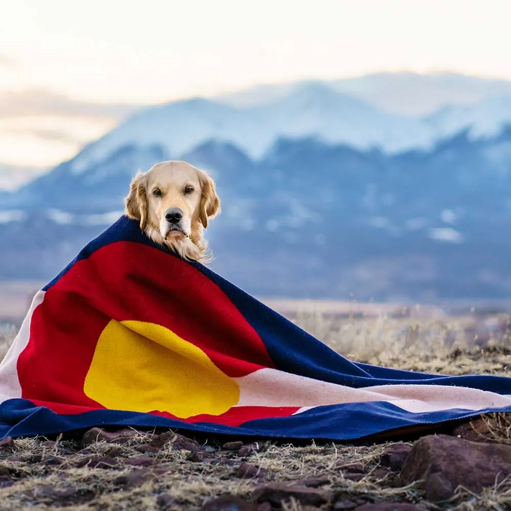 Colorado Flag Wool Throw