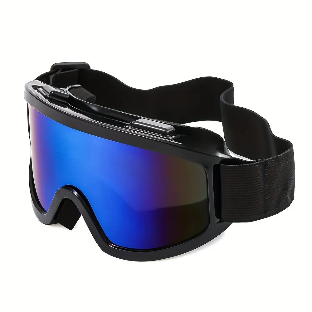 Colorful Largeframed Ski Goggles Doublelayer Antifog Windproof Sandproof