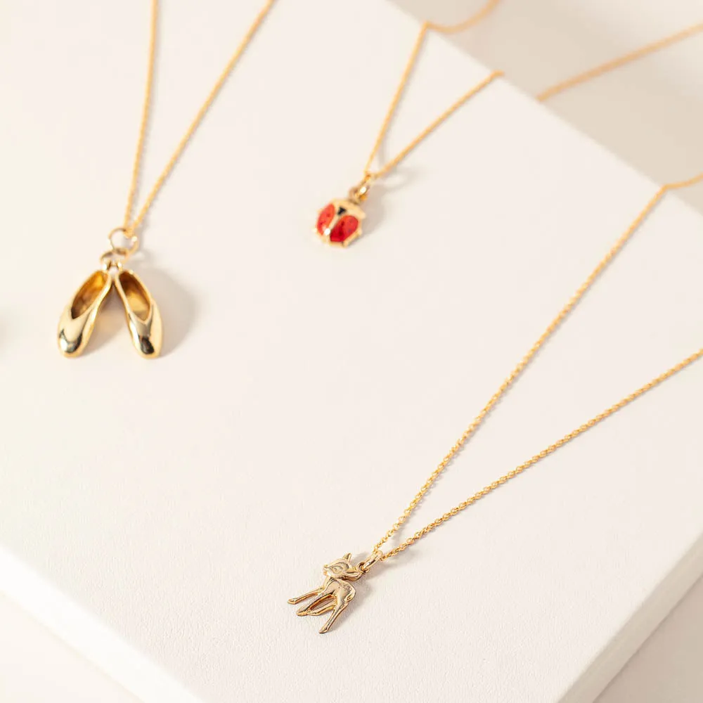 Deja Vu 9ct Yellow Gold Ballet Shoes Necklace