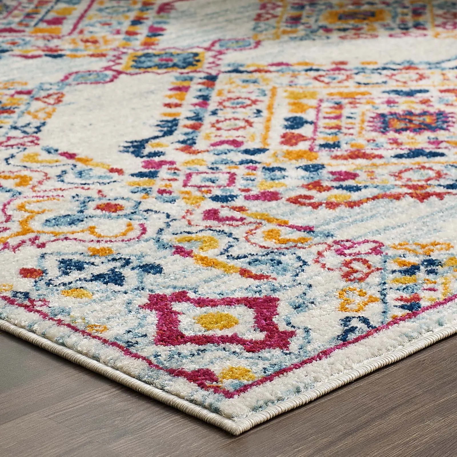 Entourage Khalida Distressed Floral Lattice Area Rug