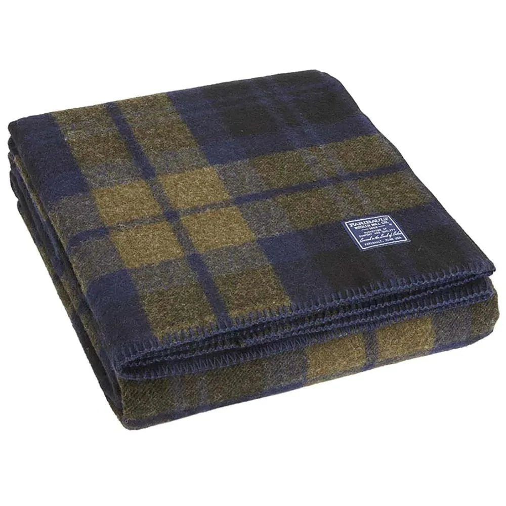 Factory Second Shadow Plaid Wool Blanket