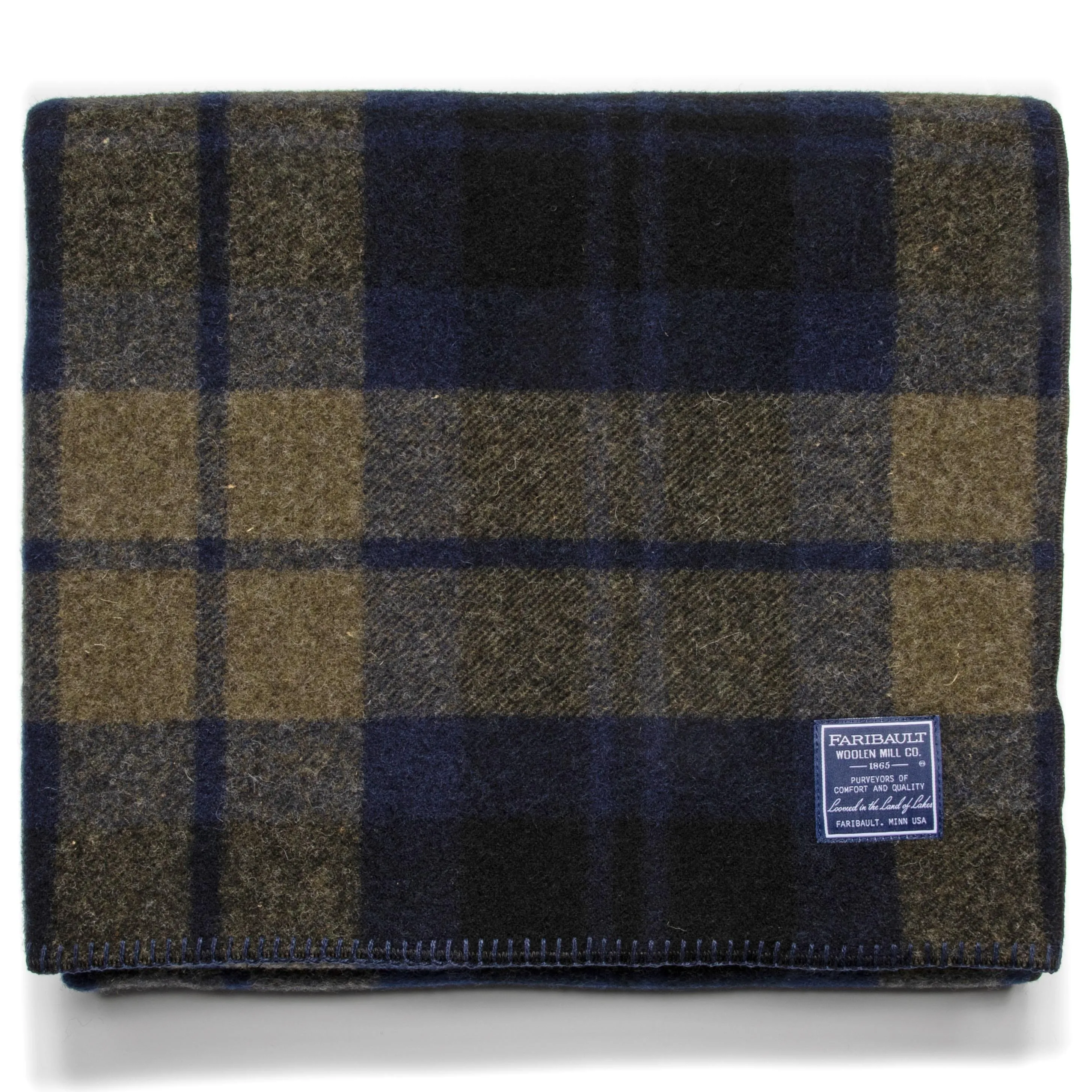 Factory Second Shadow Plaid Wool Blanket