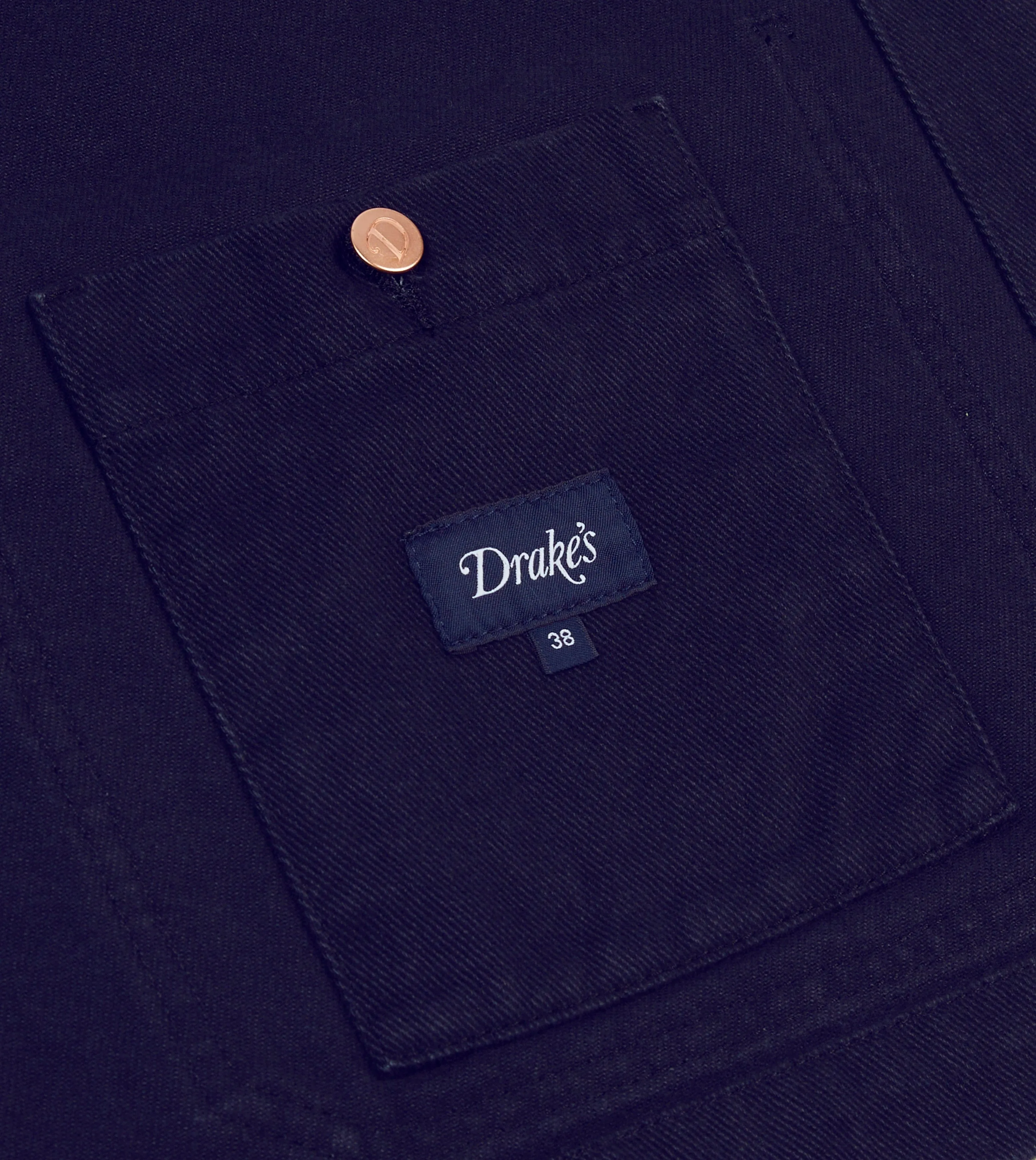 French Blue Heavy Twill Cotton Five-Pocket Chore Jacket