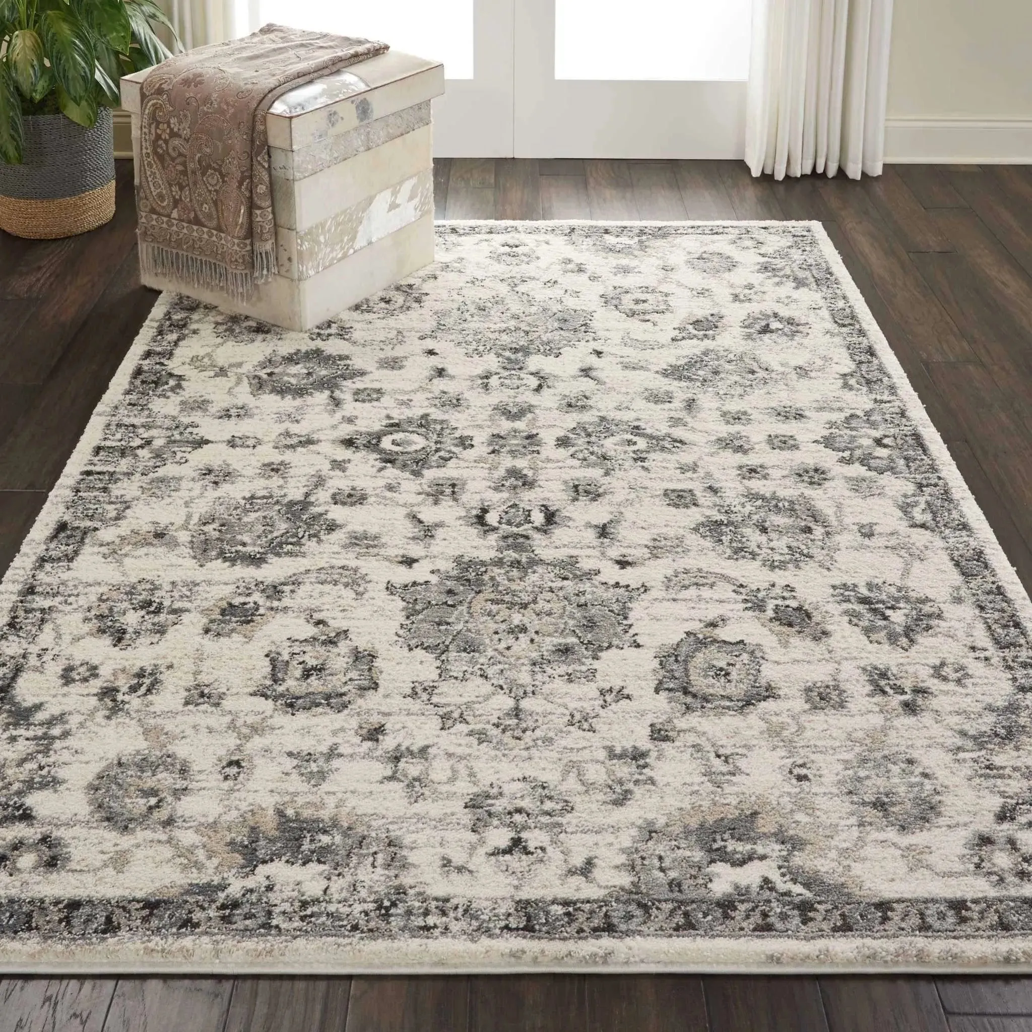 Fusion FSS15 Cream/Grey Rug