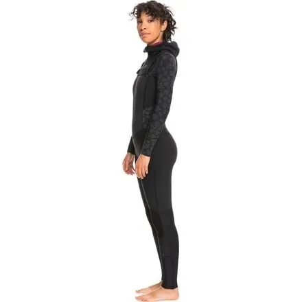 GBS wetsuit with hood and chest zip 5/4/3 mm Swell Series - women's Roxy, black