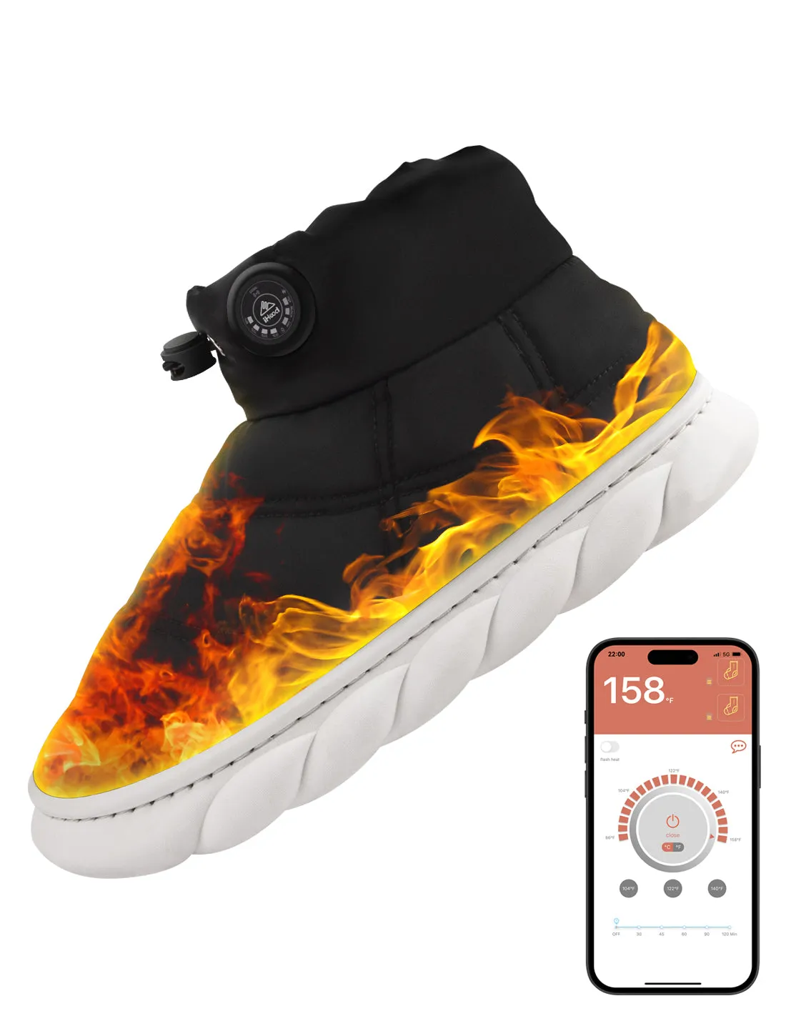 Heated Slippers for Men and Women With APP Control 7.4V 3000mAh Battery