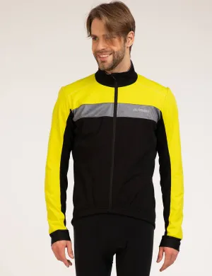 Herren Thermo Fahrradjacke Pro Team Schwarz Neon Setprodukt