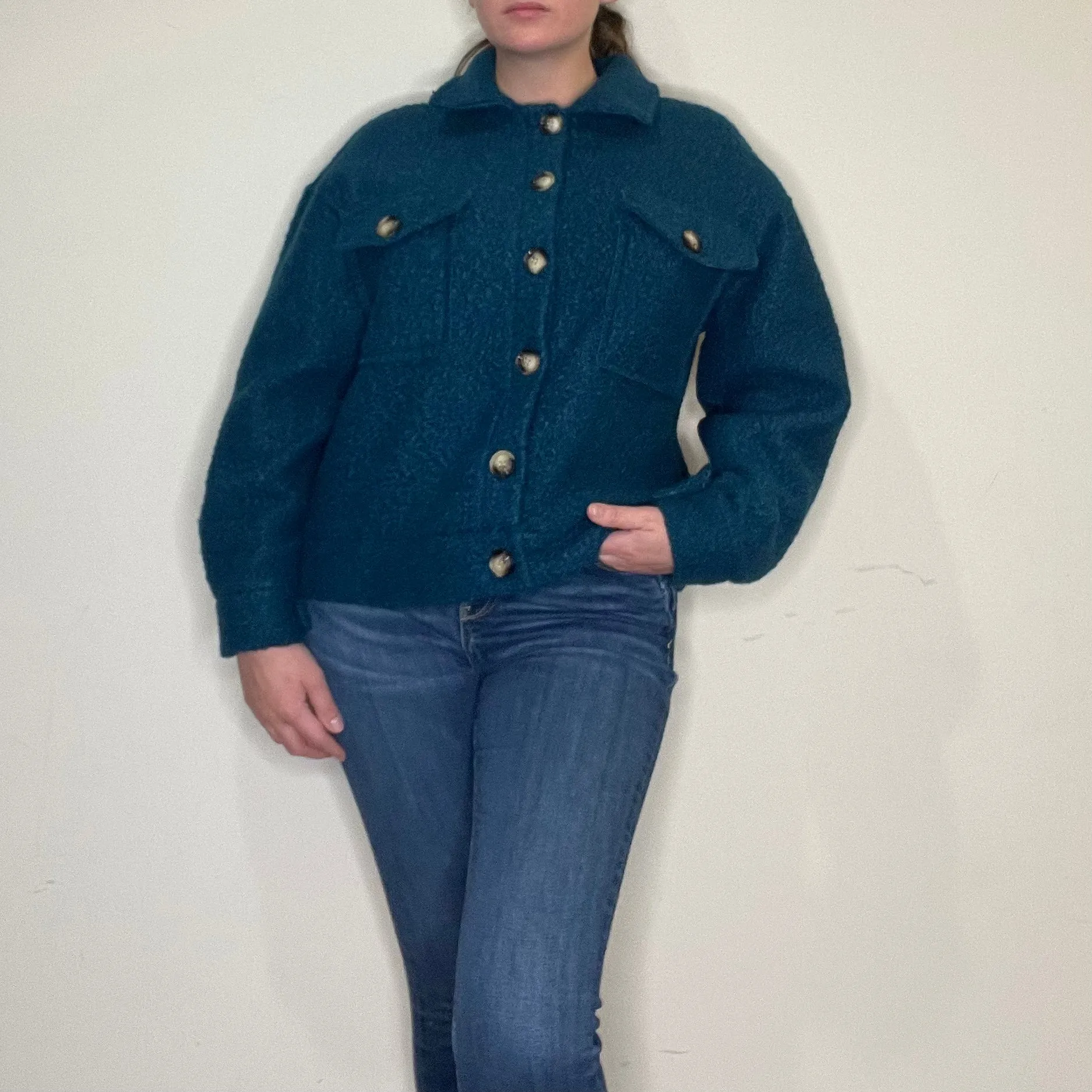 Jayla Boucle Denim Style Jacket (6 Colours)