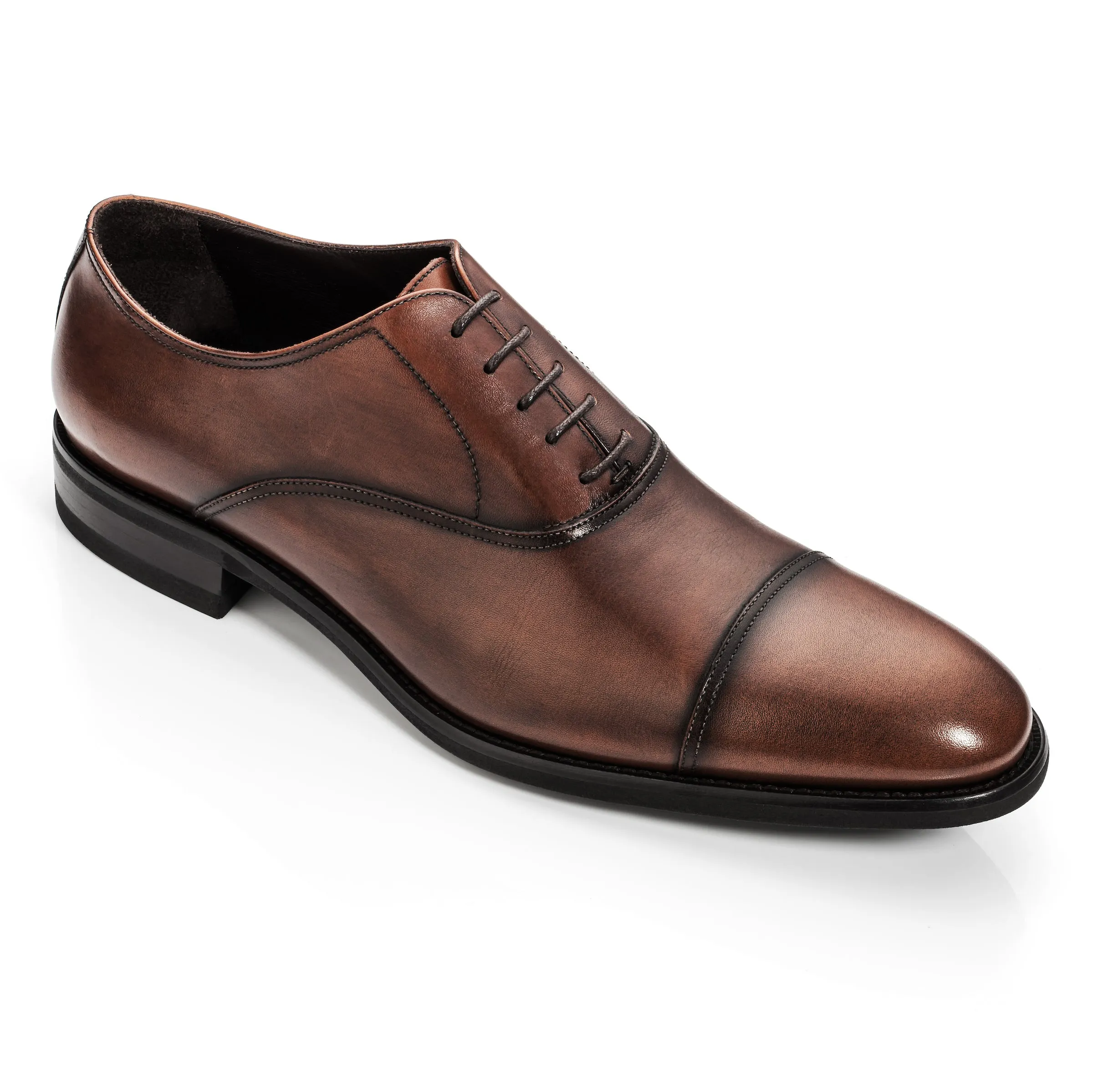 Kameron Burnished Tan Calf Cap Toe