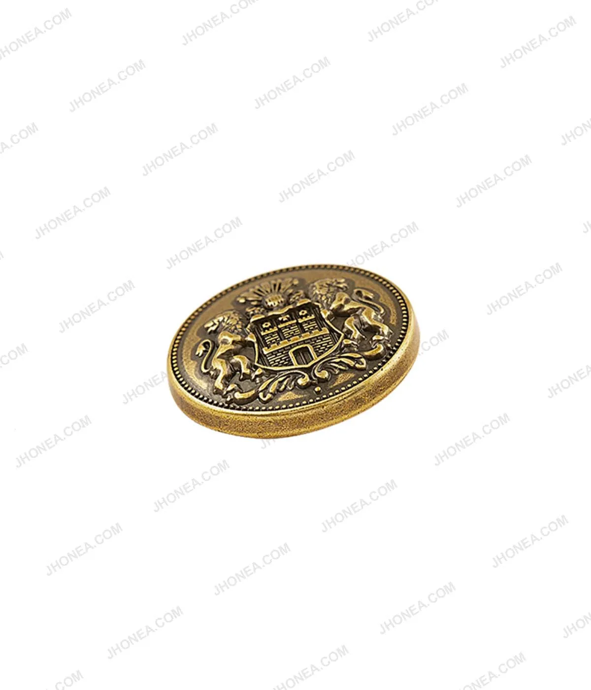 Lion Heraldic Coat of Arms Shield Crest Emblem Metal Buttons