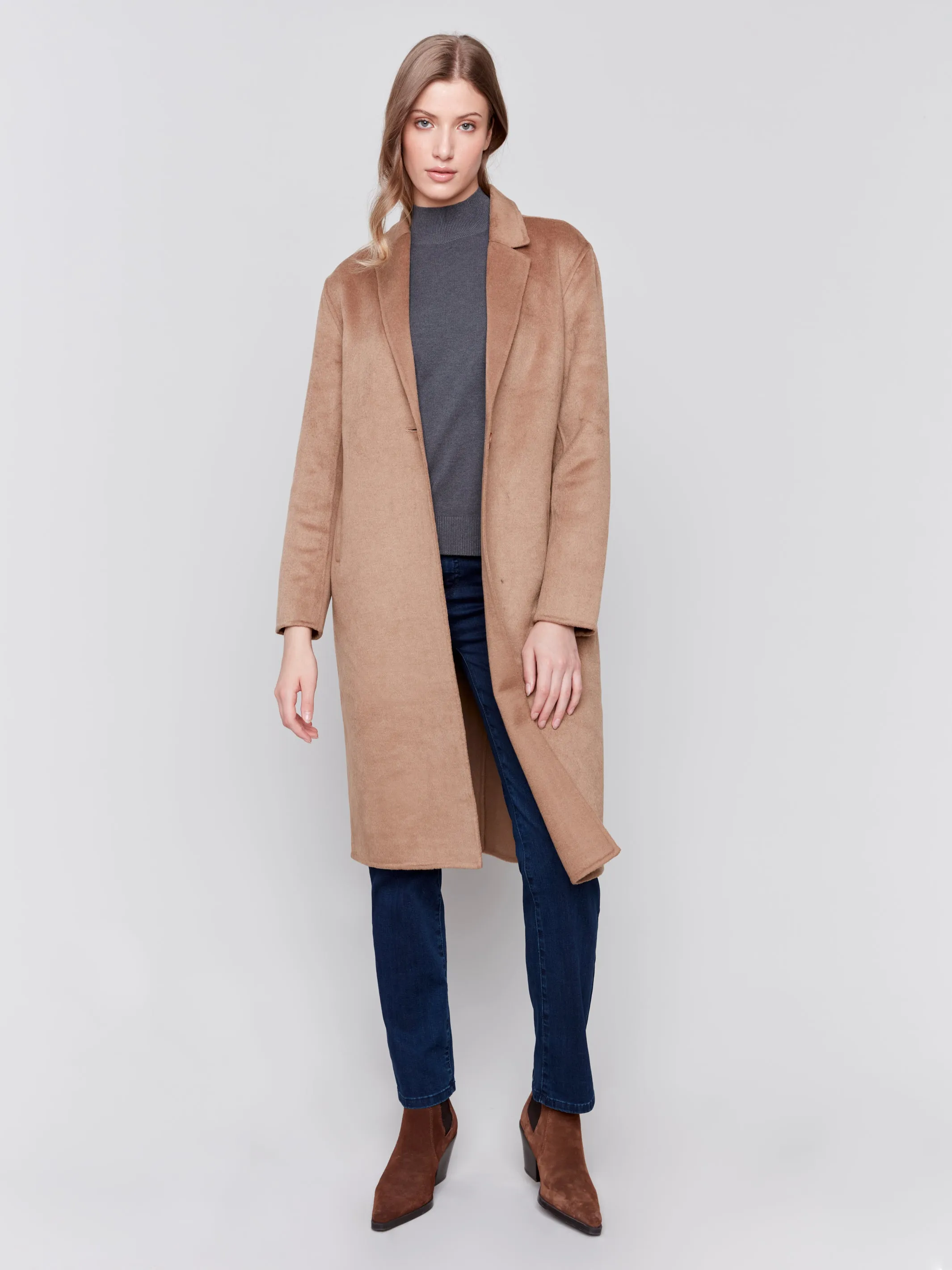 Long Double-Faced Wool Coat