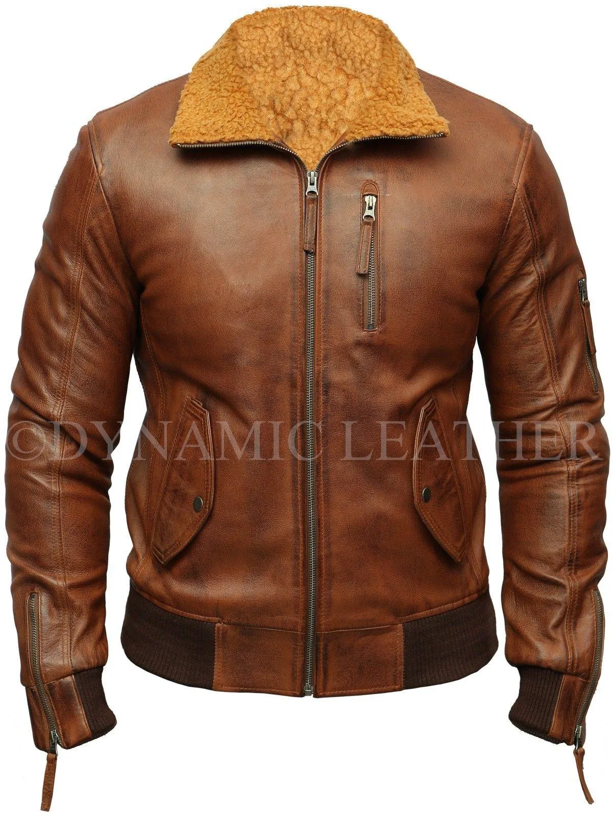 Mens Biker Retro Brown Detach Hooded Fur Real Leather Bomber Motorcycle Jacket