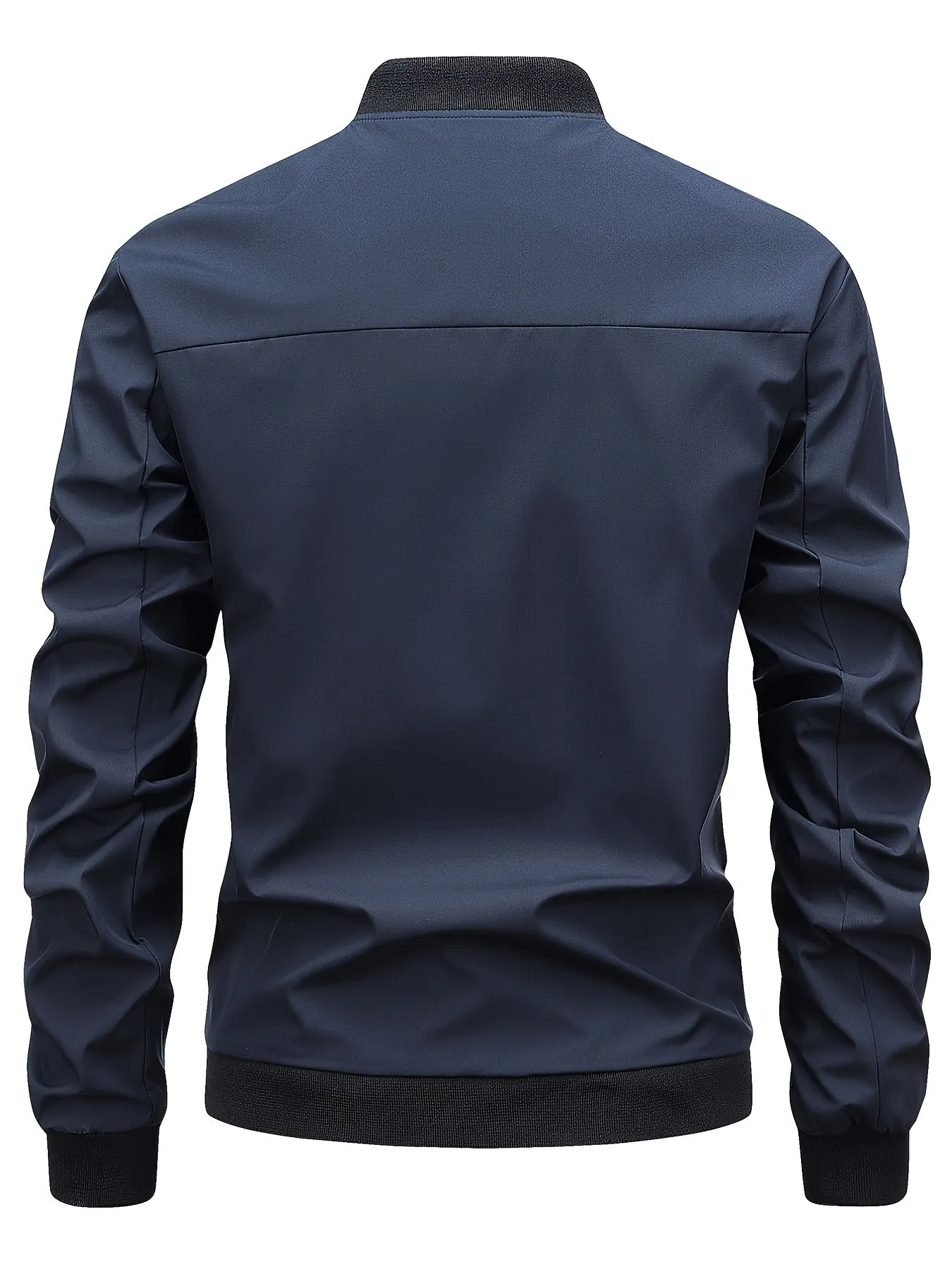 Men's Casual Placket Varsity With Zipper Pockets