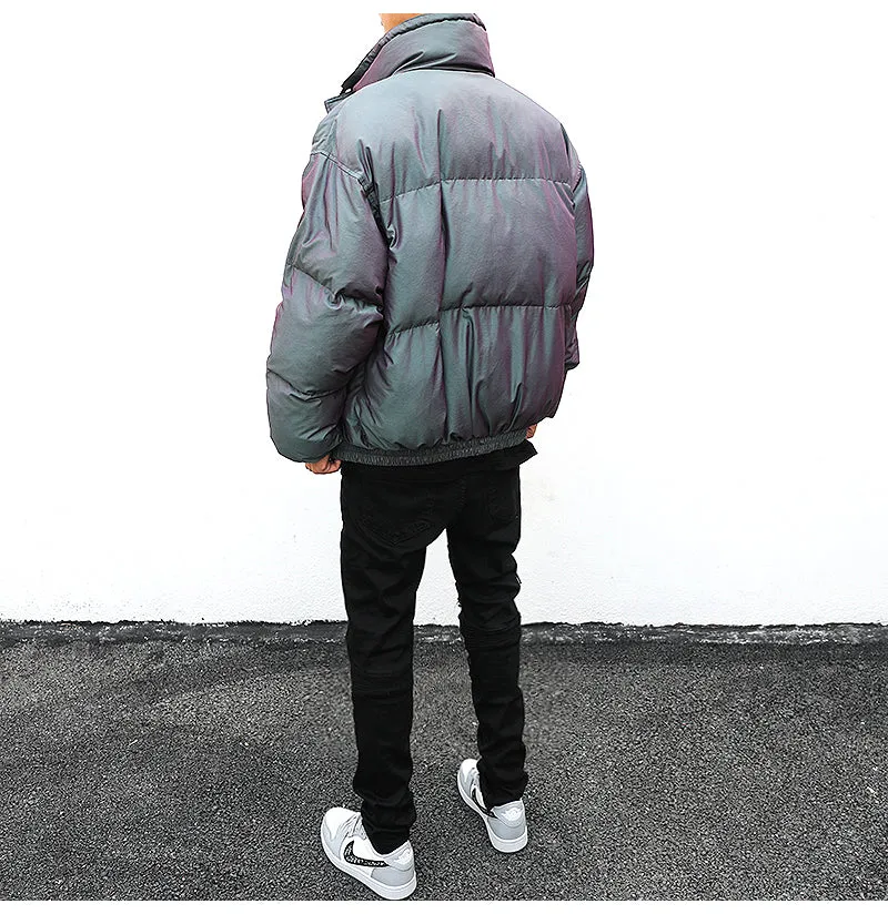 Men's Reflective Bomber Jacket