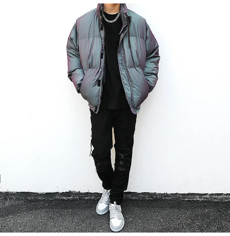 Men's Reflective Bomber Jacket