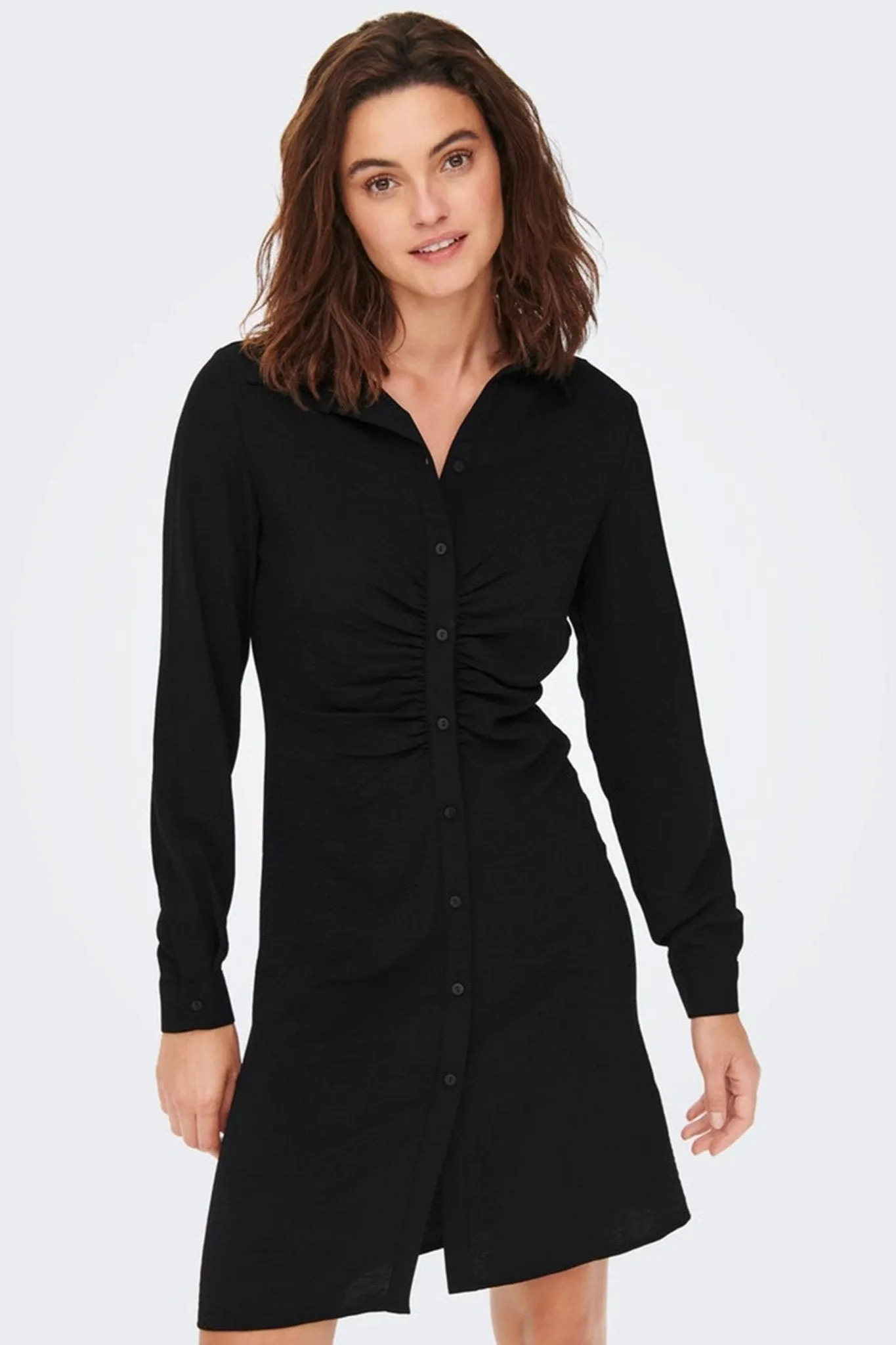 Mette Wrinkle Dress - Black