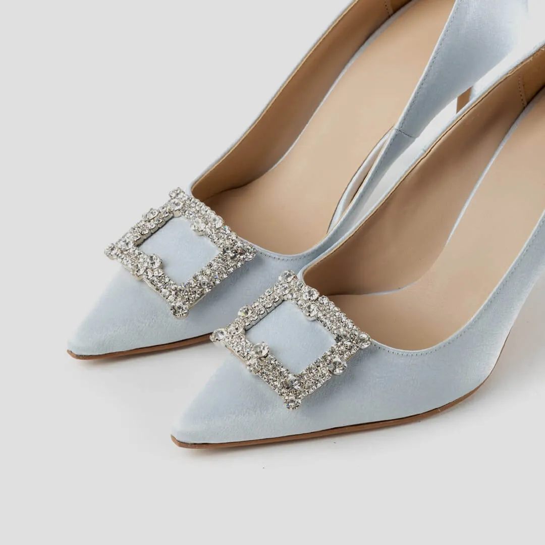 MOLLY  - satin jewelled pumps