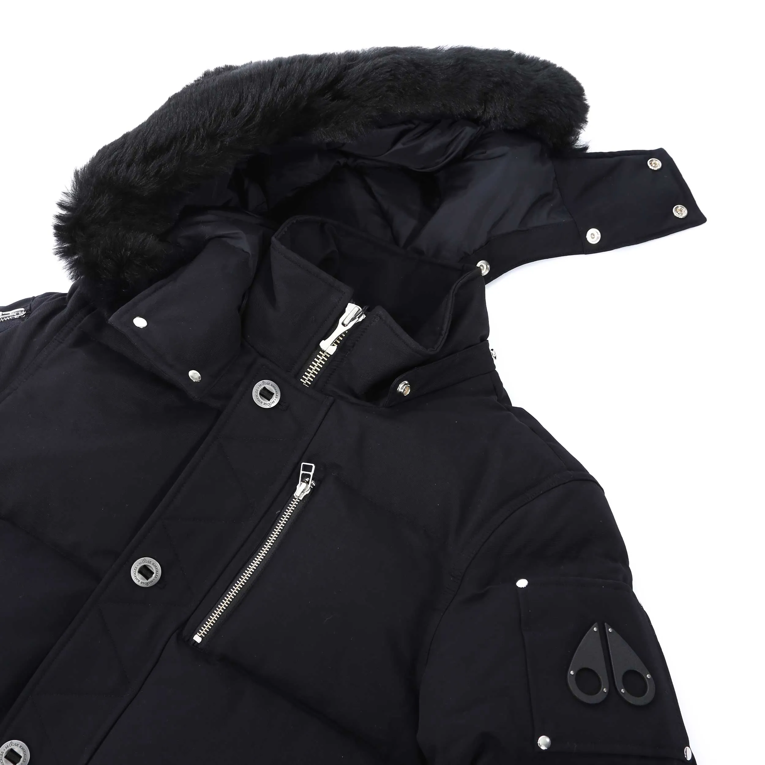 Moose Knuckles 3Q Jacket in Navy & Black Fur