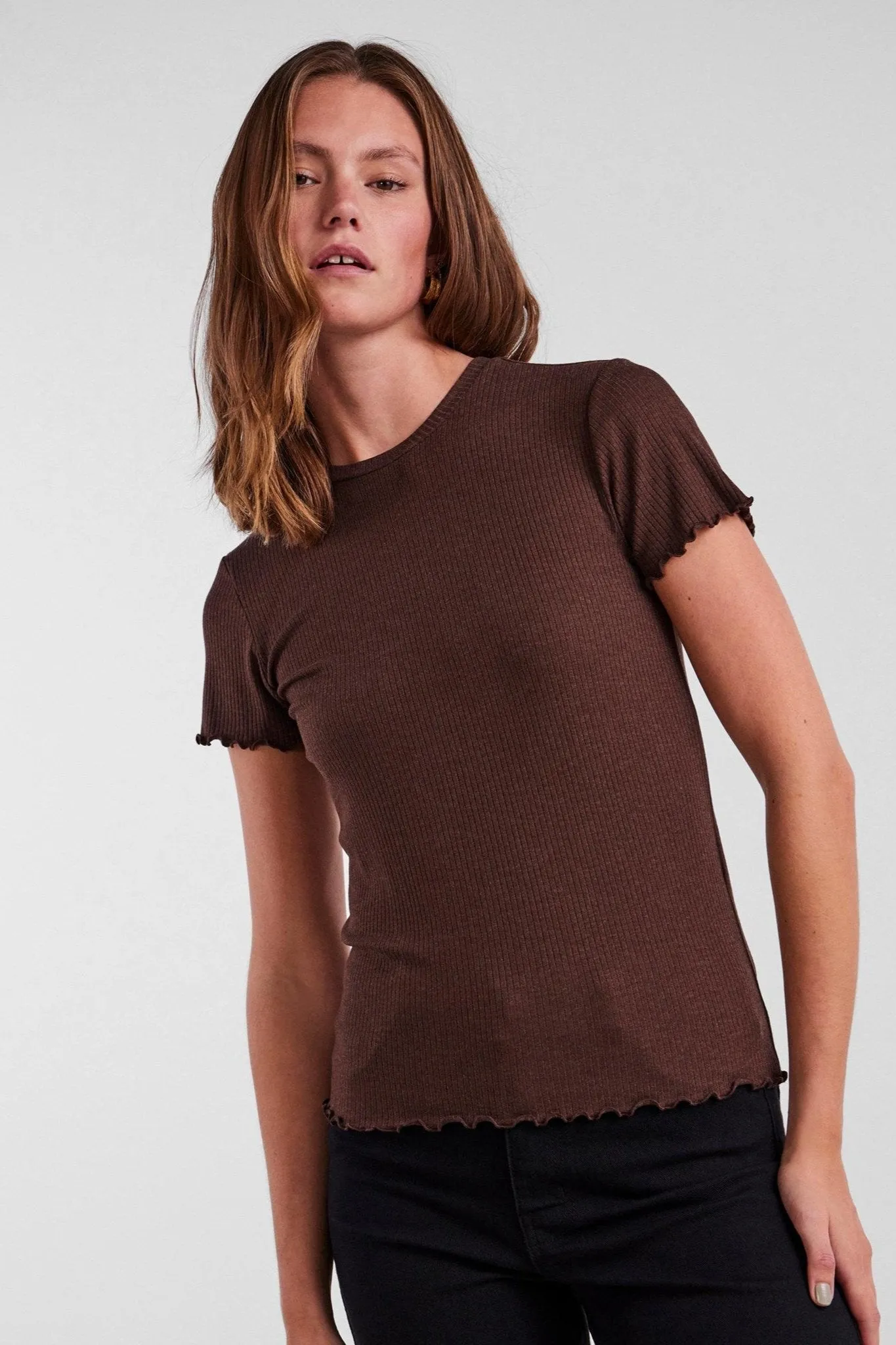 Nicca O-Neck Top - Chicory Coffee