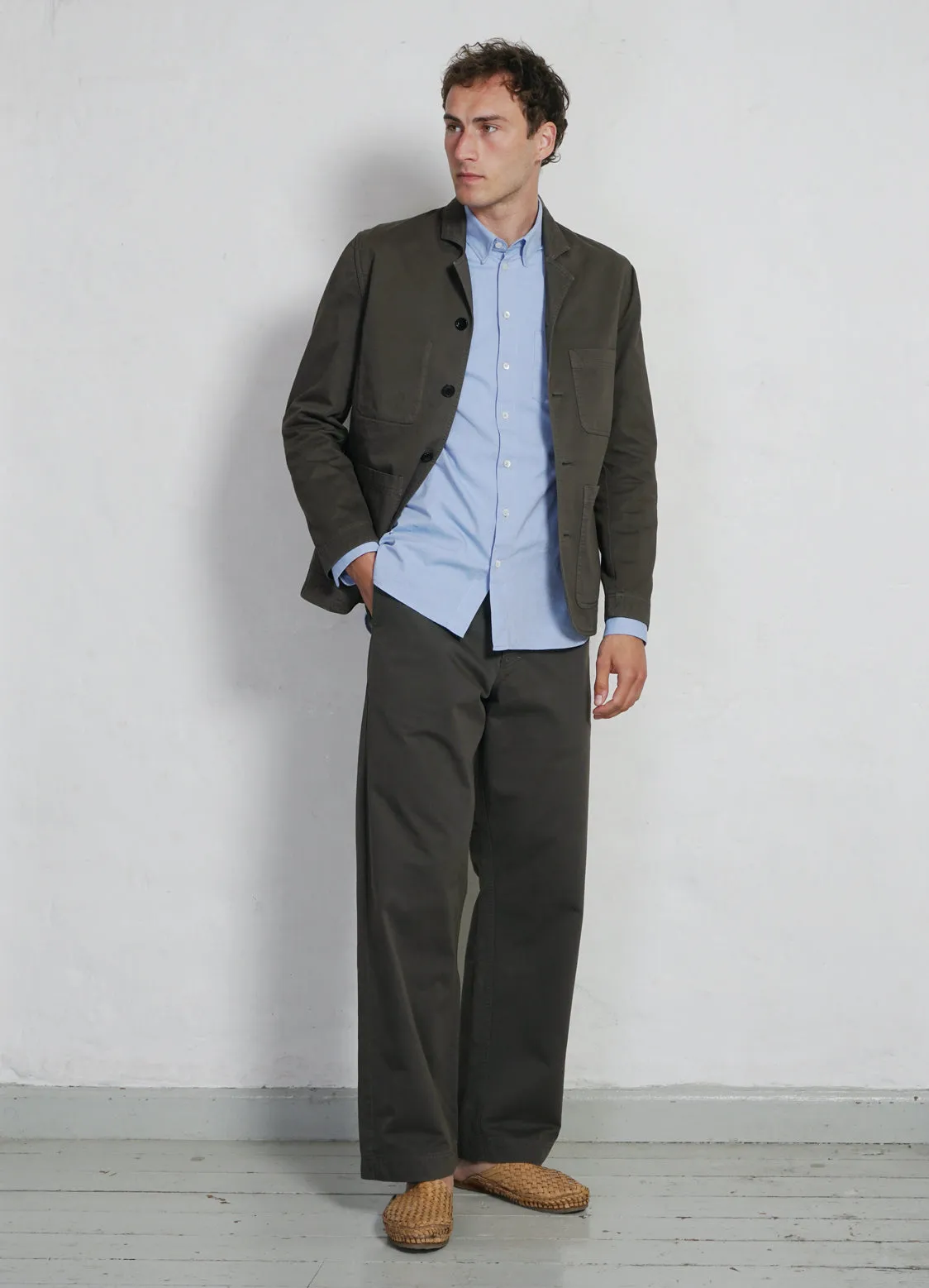 NICOLAI | Informal 4-button Blazer | Dark Moss