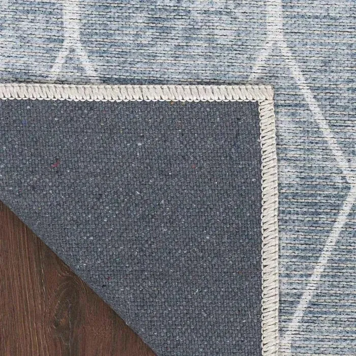 Nicole Curtis Machine Washable Series 1 SR107 Blue/Grey Rug