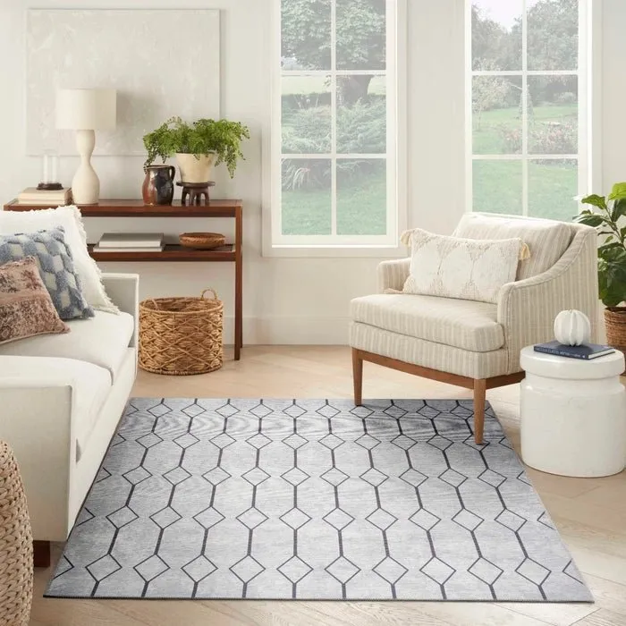 Nicole Curtis Machine Washable Series 1 SR107 Ivory/Grey Rug