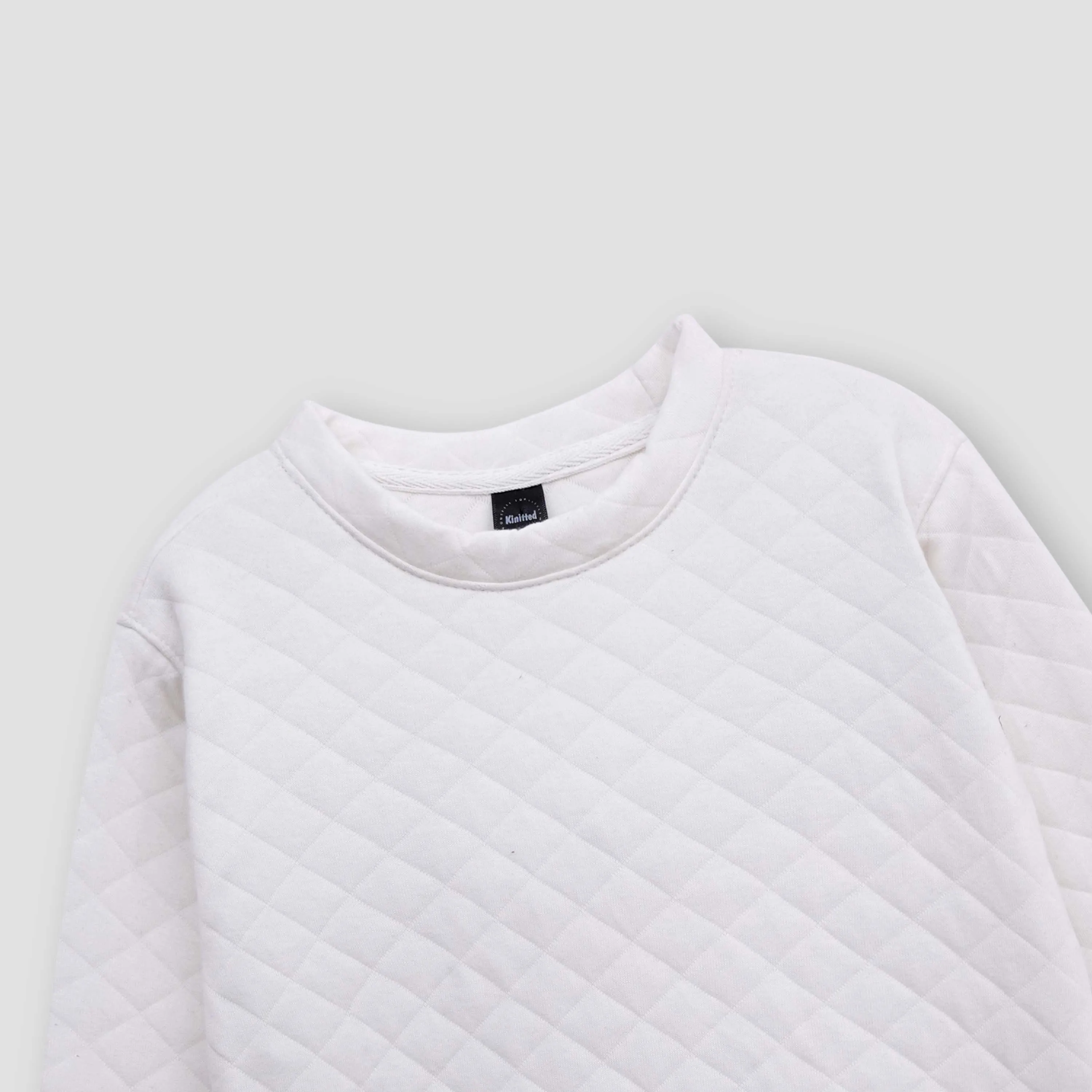 Off-White quilting Sweatshirt for Kids