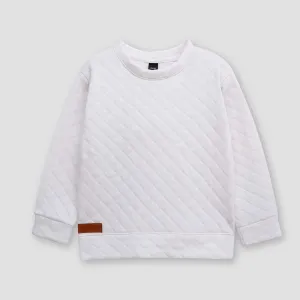 Off-White quilting Sweatshirt for Kids