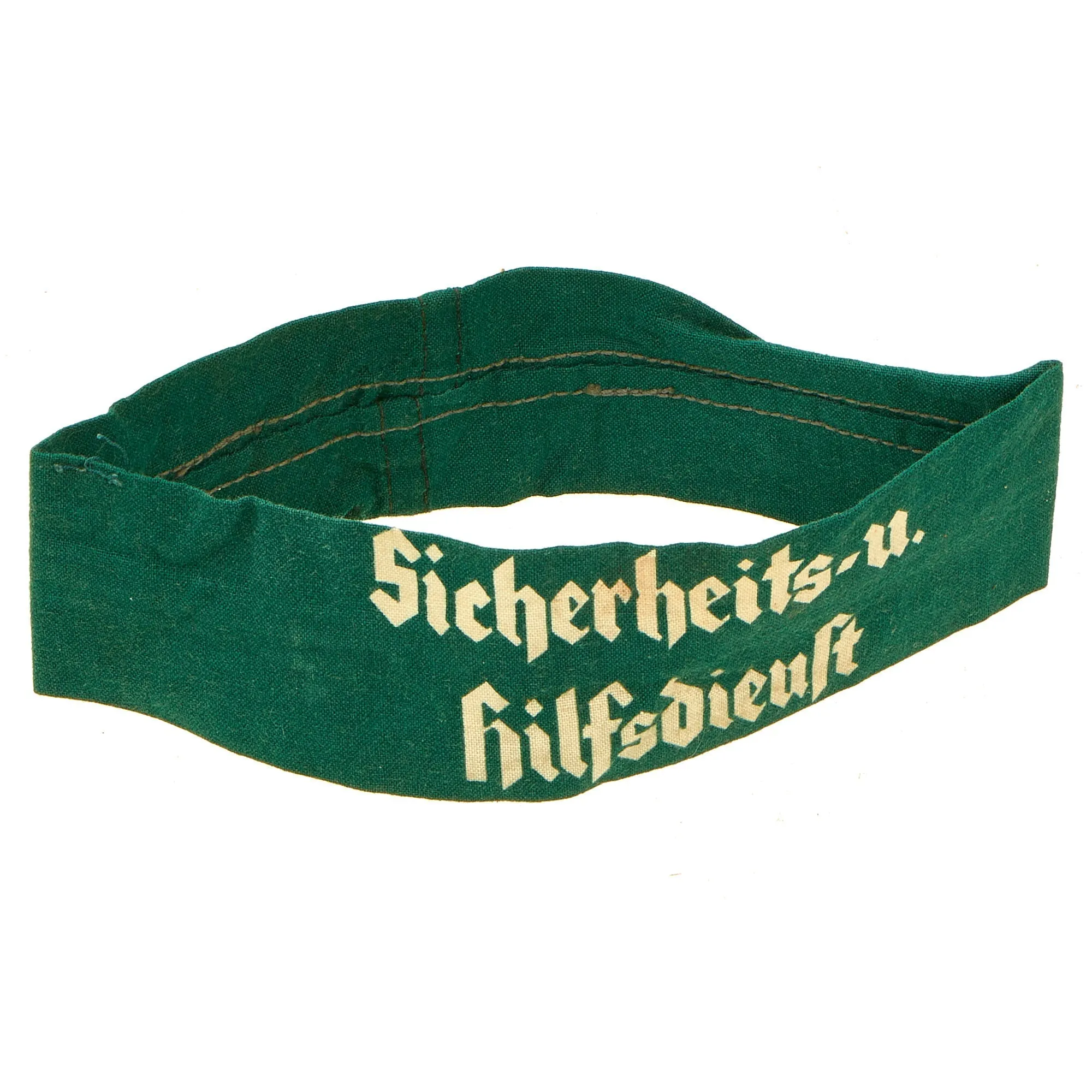 Original German WWII Green Sicherheits und Hilfsdienst (SHD) Security and Assistance Service Armband