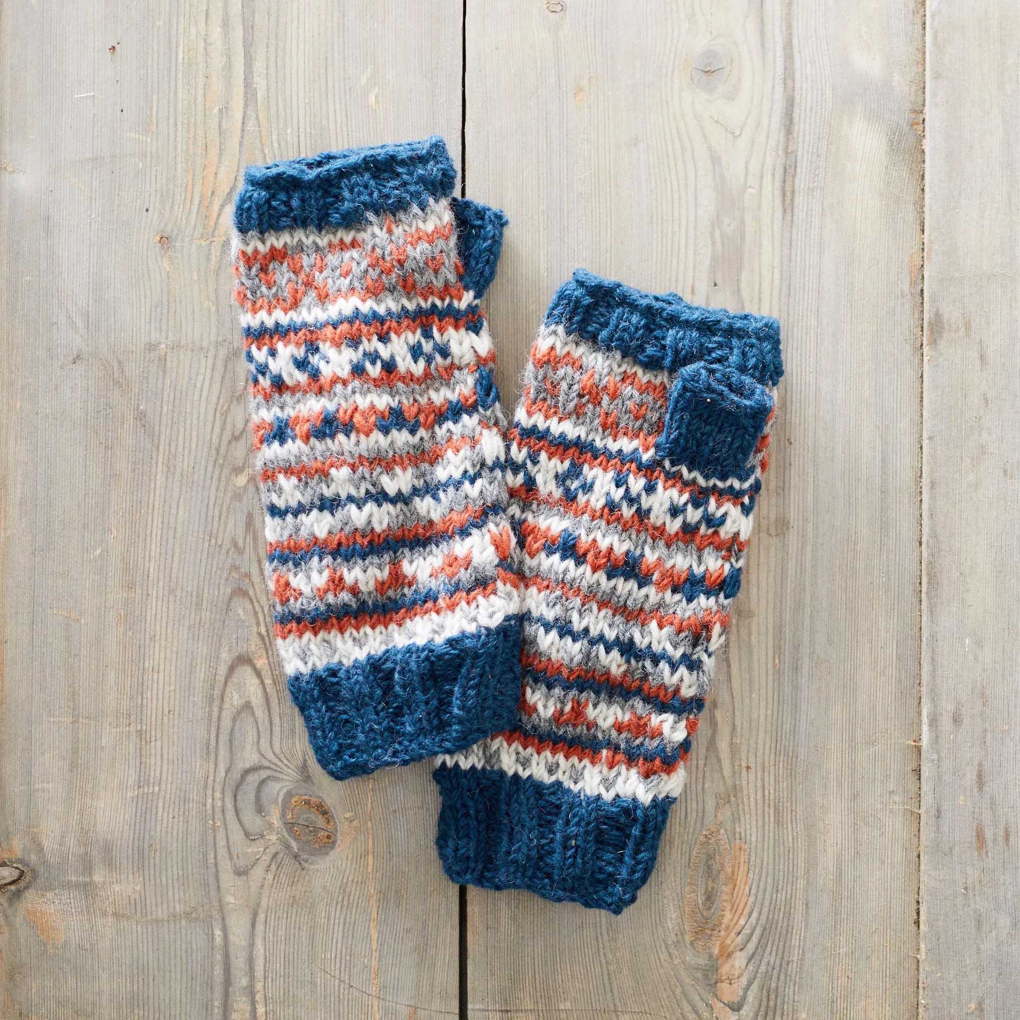 RAJA Fair Isle Lined Wool Wristwarmers (WS)