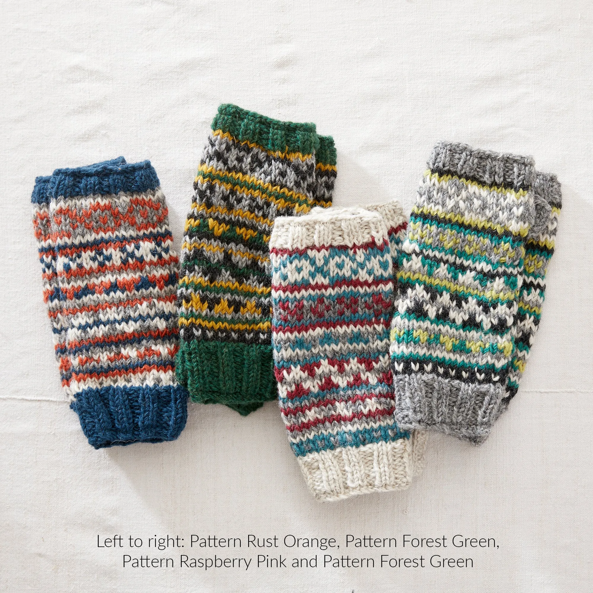 RAJA Fair Isle Lined Wool Wristwarmers (WS)