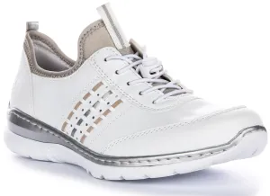 Rieker L3259-80 In White Silver For Women