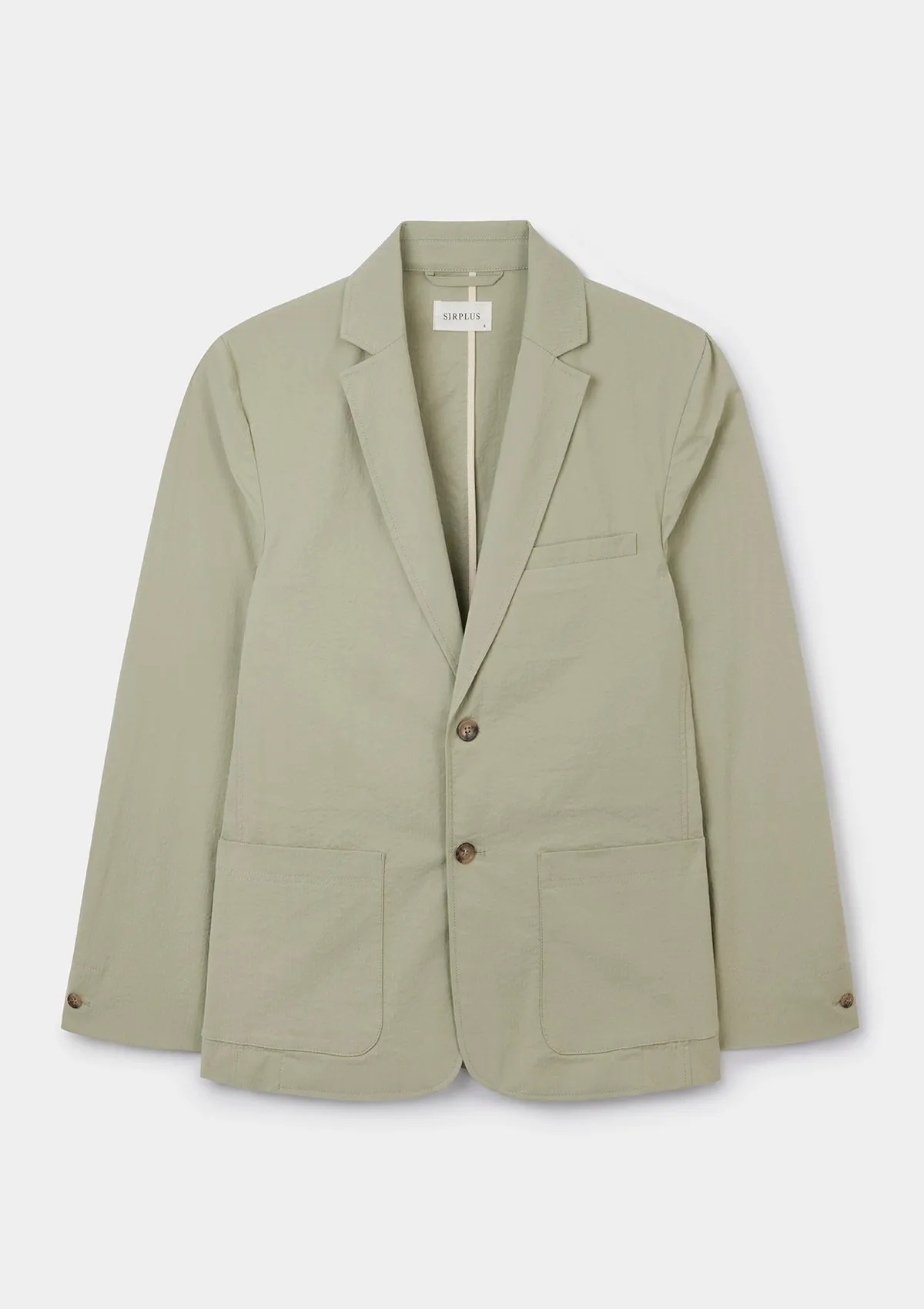 Sage Cotton Seersucker Blazer