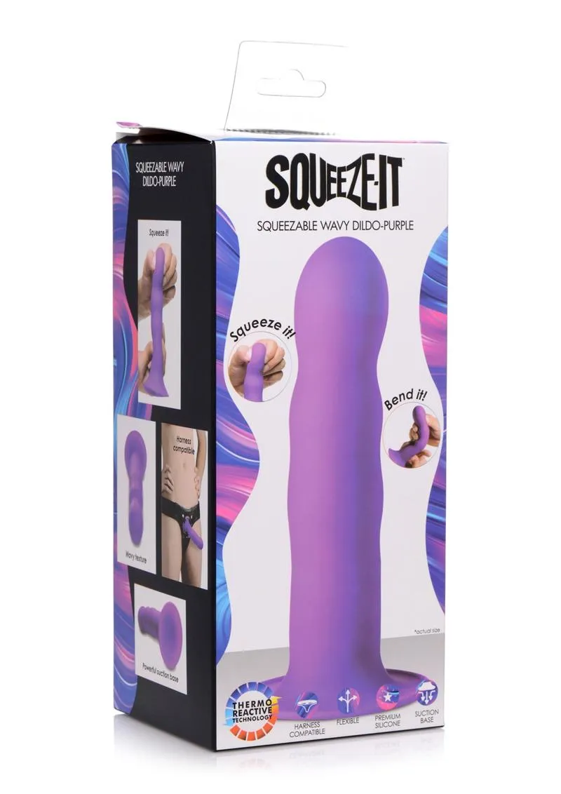 Squeeze-It Squeezable Wavy Silicone Dildo