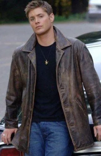 Supernatural Dean Winchester Brown Rub Buff distressed Cow Hide Leather Jacket