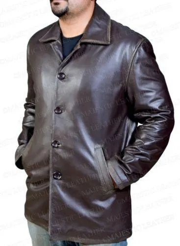 Supernatural Dean Winchester Brown Rub Buff distressed Cow Hide Leather Jacket