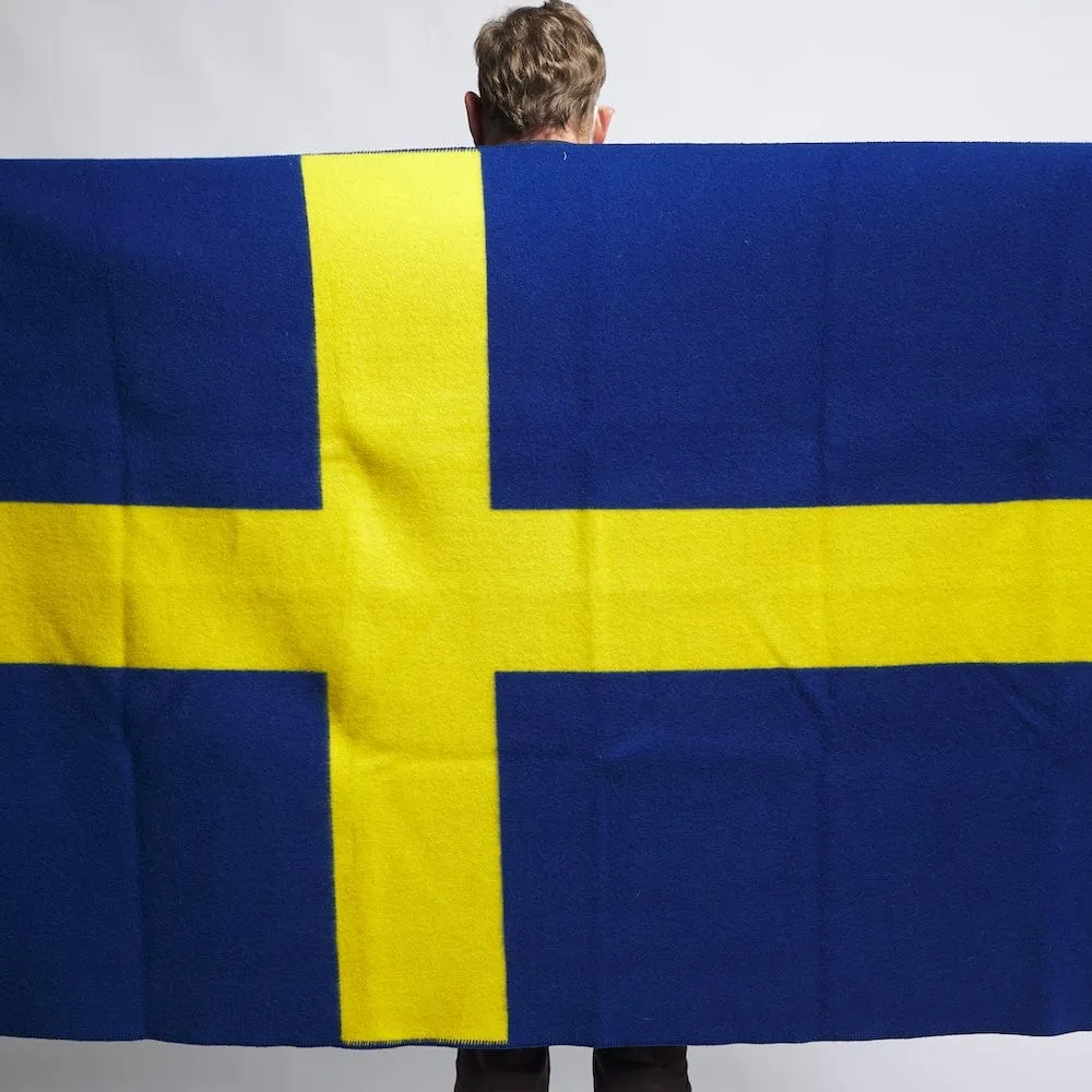 Swedish Flag Wool Throw